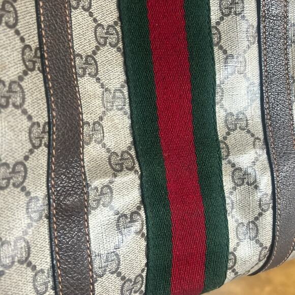 Authentic Gucci Sherry Line Boston Bag – Vintage GG Monogram Canvas Satchel - Picture 16 of 16
